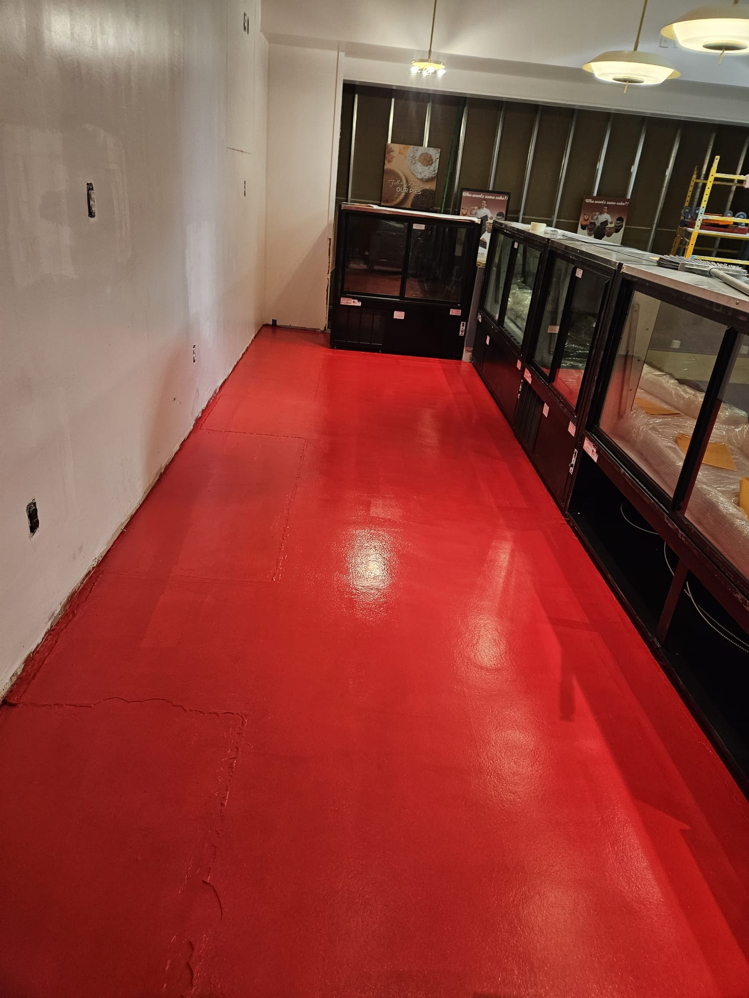 Red epoxy floor